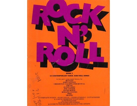 7849 | Rock n' Roll - Book 3 - 24 Contemporary Rock and Roll Songs Complete with Words, Piano Accompaniment, Chord Symbols and Guitar Boxes