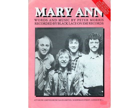 7850 | Mary Ann featuring  Black Lace - Britains entry for the 1979 Eurovision song Contest