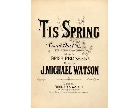 7853 | 'Tis Spring - Vocal Duet for Soprano and Contralto