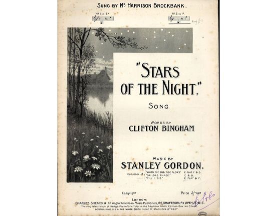 7856 | Stars of the Night - Song  - In the key of F major for high voice