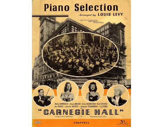 7857 | Carnegie Hall - Piano Selection from the Film produced by Boris Morros and William Le Baron