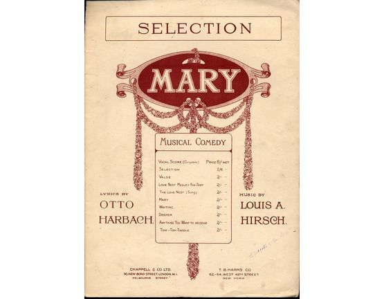 7857 | Mary - Piano Selection from the Musical Comedy