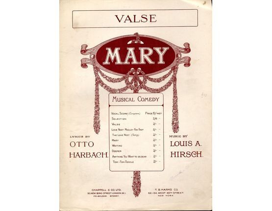 7857 | Mary - Valse on Melodies from the Musical Comedy