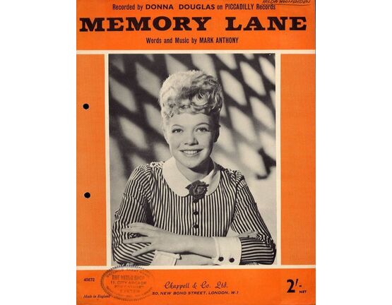 7857 | Memory Lane - Recorded by Donna Douglas on Piccadilly Records