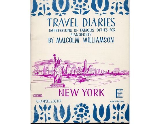 7857 | New York - Travel Diaries Series No. 5 - Impressions of Famous Cities for Pianoforte - Chappell & Co Edition No. 45910 - Grade E