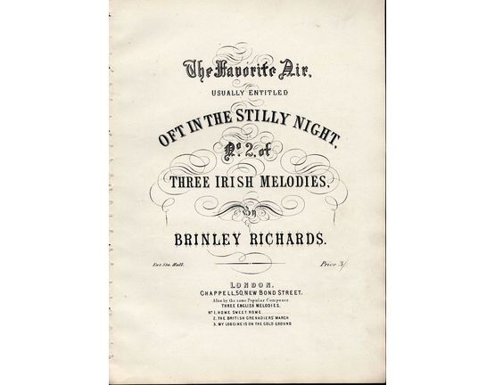 7857 | Oft in the Stilly Night - No. 2 of Three Irish Meldoies - For Piano Solo