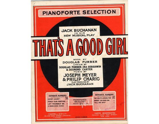 7857 | That's a Good Girl - Pianoforte Selection from the Jack Buchanan Musical Play