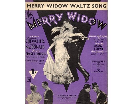 7857 | The Merry Widow - Musical Romance Waltz Song - Featuring Maurice Chevalier and Jeanette MacDonald