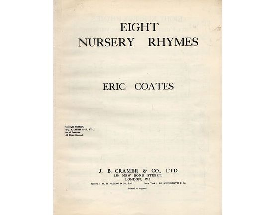 7862 | Eight Nursery Rhymes - For Piano and Voice