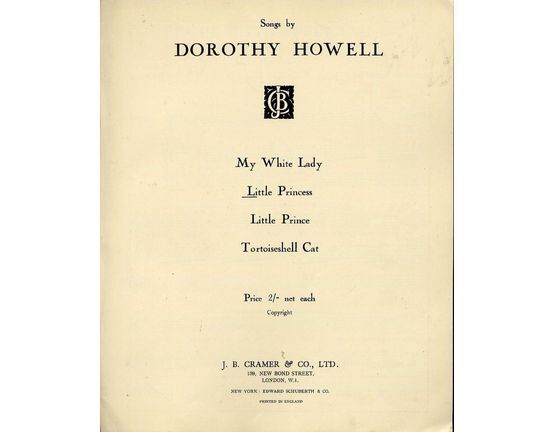 7862 | The Little Princess - Song - For Piano and Voice - Songs by Dorothy Howell series