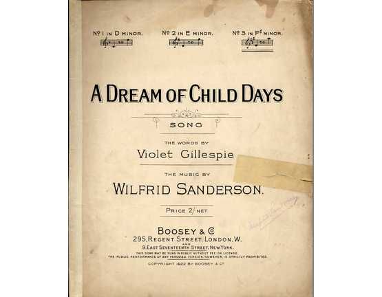 7863 | A Dream Of Child Days - Song in the key of F sharp minor for high voice