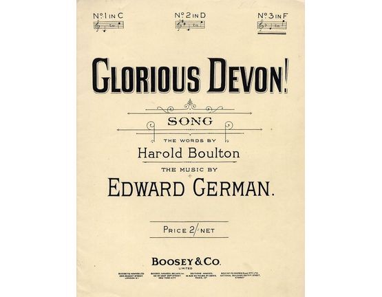 7863 | Glorious Devon - Song - In the key of F major for high voice