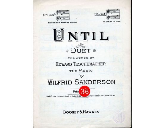 7863 | Until - Duet - In the key of F major - For Soprano and Tenor