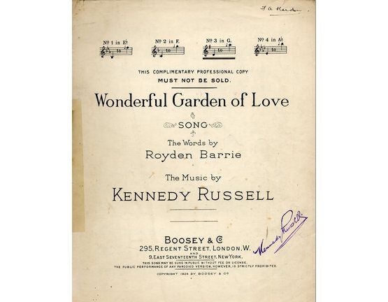 7863 | Wonderful Garden of Love - Song in the key of G major