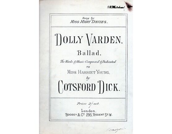 7864 | Dolly Varden - Ballad - Sung by Miss Mary Davies