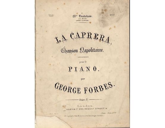 7864 | La Caprera - Chanson Neapolitaine for Piano Solo