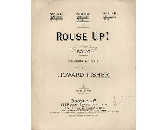 7864 | Rouse Up! - Song in the key of E flat major for Medium Voice