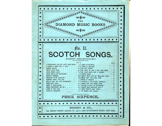 7864 | Scotch Songs (first selection) - The Diamond Music Books No. 11