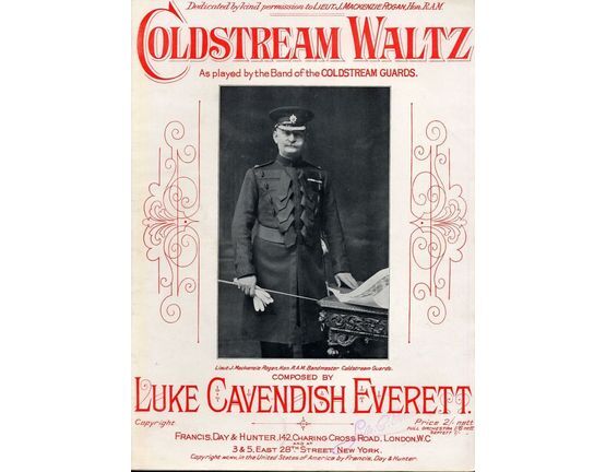 7867 | Coldstream Waltz - As played by the Band of the Coldstream Guards - Dedicated by kind permission to Lieut. J. Mackenzie Rogan, Bandmaster Coldstream G