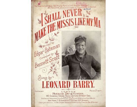 7867 | I Shall Never Make the Missis Like My Ma - As sung by Leonard Barry