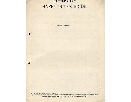 7871 | Happy is the Bride - Song from Happy is the Bride - Professional Copy