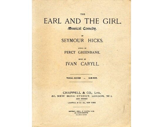 7872 | The Earl and the Girl - Musical Comedy - Vocal Score