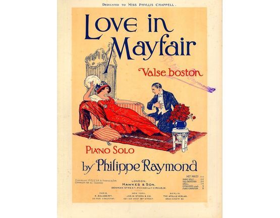7881 | Love in Mayfair - Valse boston for Piano Solo - Dedicated to Miss Phyllis Chappell