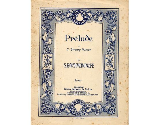 7883 | Prelude - In the key of C sharp Minor - Piano Solo - Op. 3 - No. 2