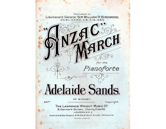 7885 | "Anzac" March for Piano
