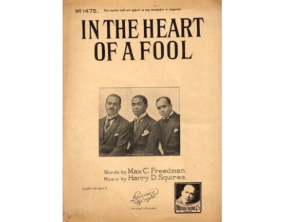 7885 | In The Heart of a Fool - Song featuring The Versatile Three