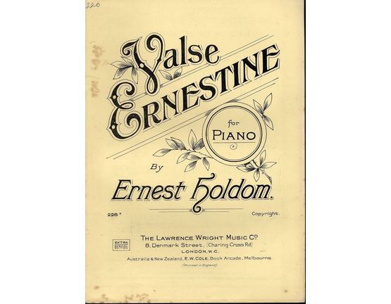 7885 | Valse Ernerstine - For Piano