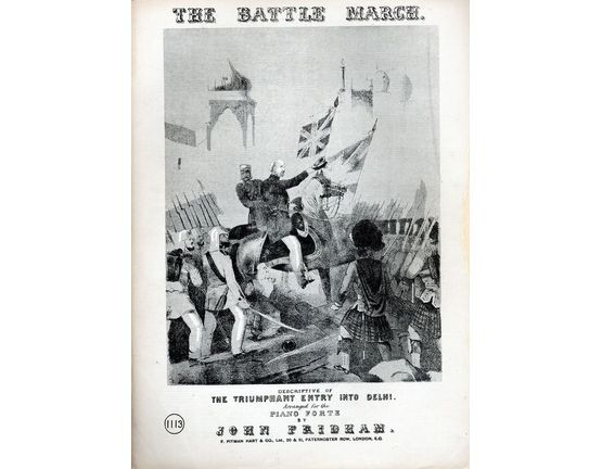 7893 | The Battle March - Descriptive of the Triumphant entry into Delhi - For Piano Solo