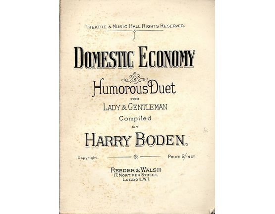 7900 | Domestic Economy - Humorous Duet for Lady and Gentleman