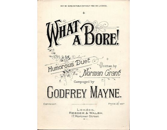 7900 | What a Bore! - Humorous Duet for Two Gentlemen