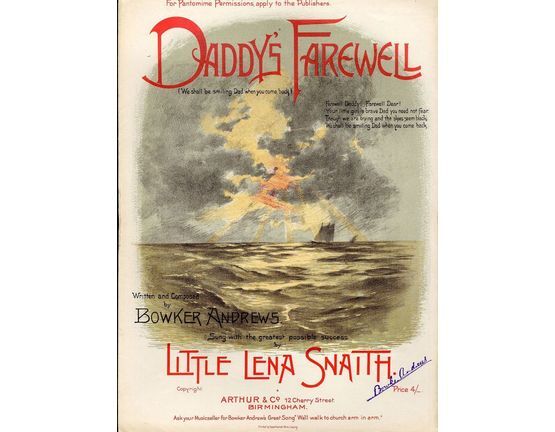 7901 | Daddy's Farewell - Sung with the greatest possible success by Little Lena Snaith