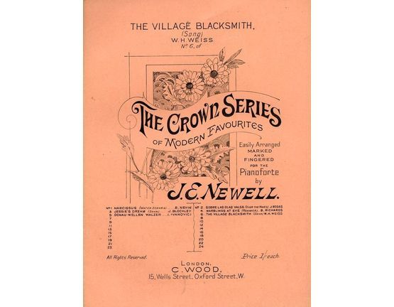 7917 | The Village Blacksmith - Song - The Crown Series of Modern Favourites No. 6