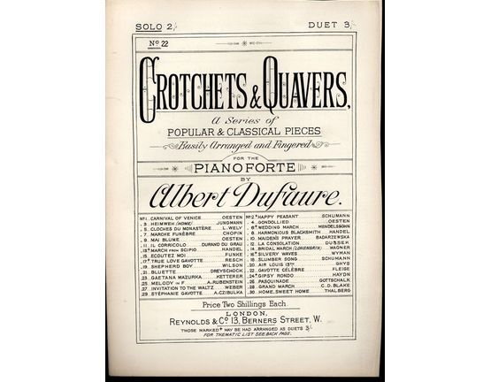 7940 | Gavotte Celebre - Crotchets & Quavers Series No. 22 - For Piano Solo