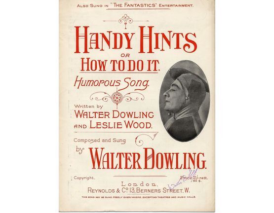 7940 | Handy Hints or How to Do It - Humorous Song - As sung by Walter Dowling