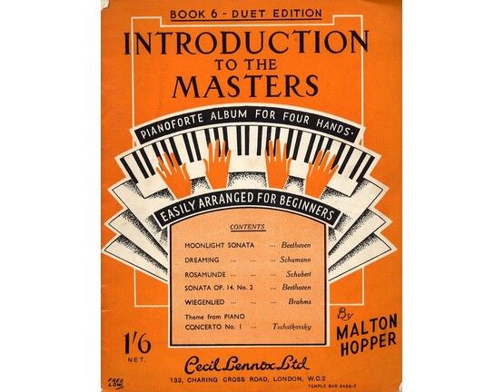 7946 | Introduction to the Masters - Pianoforte Album for Four Hands - Book 6 - Easily Arranged for Beginners