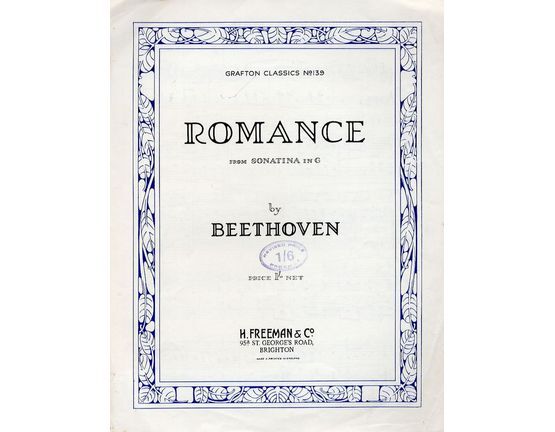 7948 | Beethoven - Romance from Sonatina in G - Piano Solo - Grafton Classics No. 139