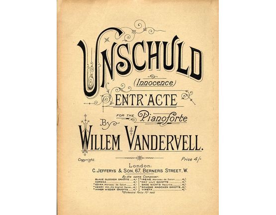 7952 | Unschuld (Innocence) - Entr'acte for Piano