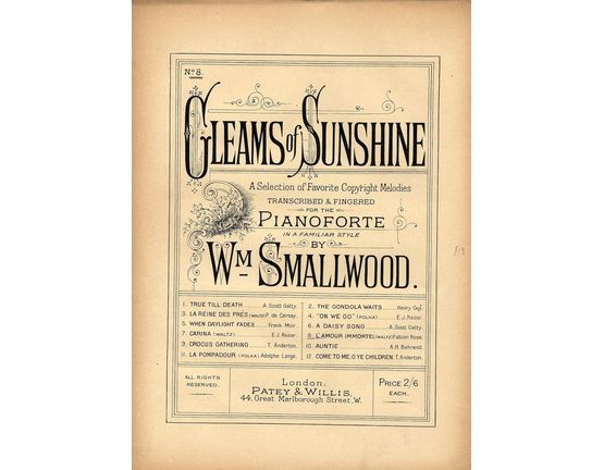 7954 | L'Amour Immortel (Waltz) - No. 8 from Gleams of Sunshine series - A Selection of Favourite Copyright Melodies Transcribed and Fingered for the Pianofo