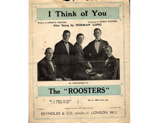 7955 | I think of you - As performed by The Roosters also sung by Norman Long - For Piano and Voice
