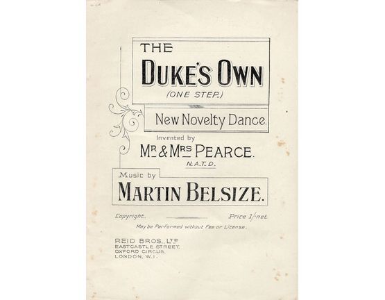 7962 | The Duke's Own (One Step) - New Novelty Dance - Invented by Mr and Mrs Pearce - With Instructions for the Dance Steps