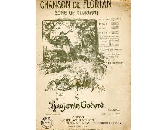 7964 | Chanson De Florian (Song of Florian) - Song in the key of E flat Major for High Voice