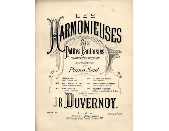 7964 | Gavotte Favourite d'Armide - Air de Danse - No. 5 from Les Harmonieuses Series of Six Petites Fantaisies - Op. 313 - Piano Solo