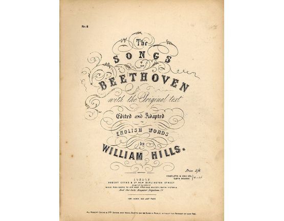 7970 | The Garland (Kleine Blumen, Kleine Blatter) - For Piano and Voice - The Songs of Beethoven with the Original text series No. 8 - English and German Ly
