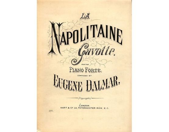 7972 | La Napolitaine - Gavotte for the Pianoforte - Hart and Co edition No. 236