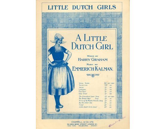 7979 | A Little Dutch Girl - From "A Little Dutch Girl" - Duet  for Piano and Voice