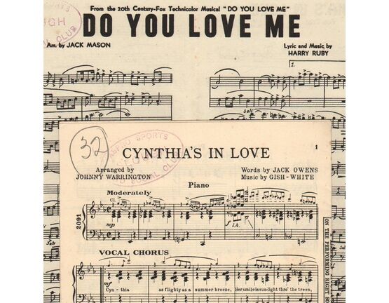 7979 | DANCE BAND with Vocals:- (a) 'Cynthia's in Love'   &   (b) 'Do You Love Me'  - from 20th Century-Fox Technicolor Musical "Do You Love Me"